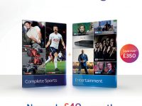 Sky Sports and Entertainment both in stunning HD. Now only £40 a month.